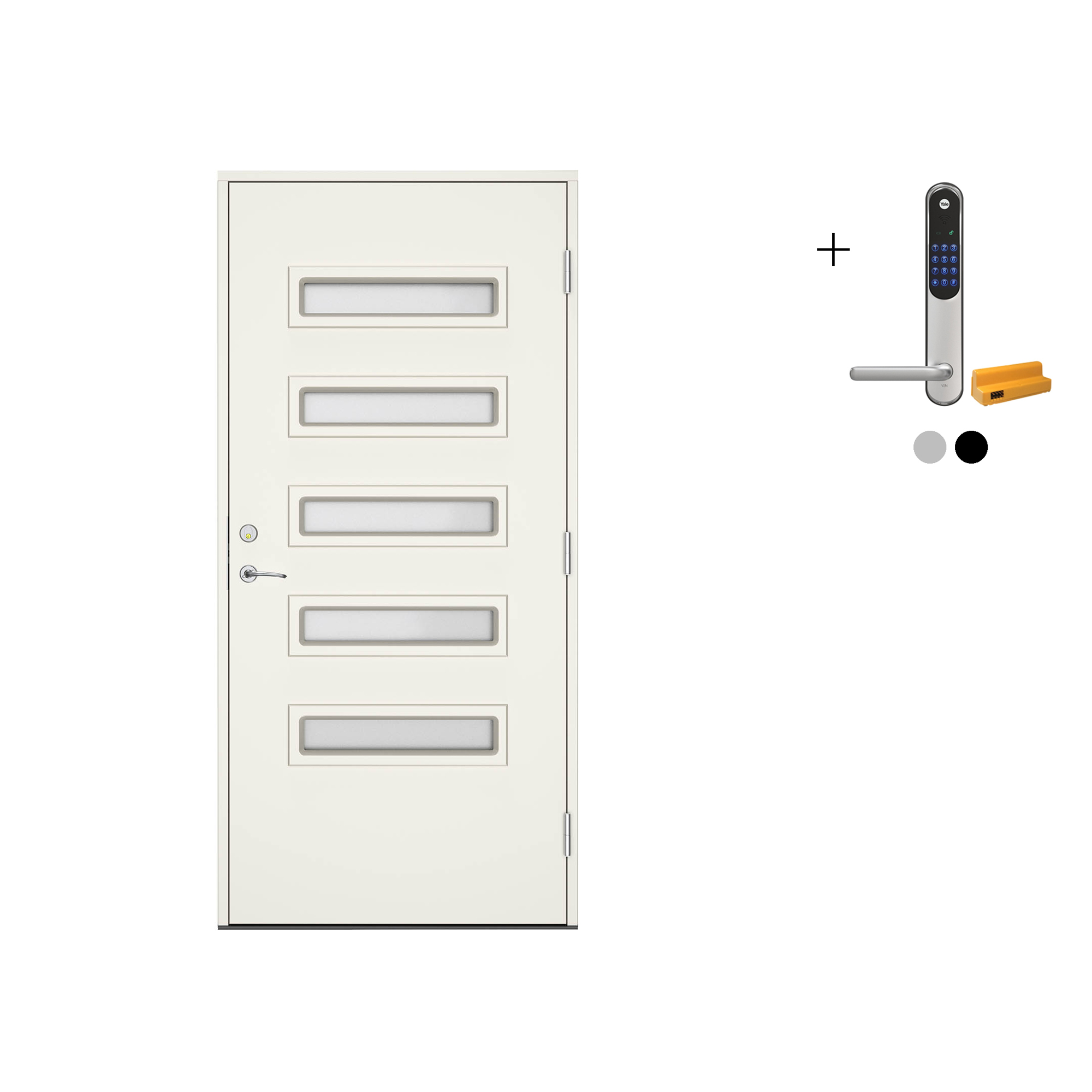 Ytterdør Swedoor Clever-Line+ Hossa med Yale Doorman Classic Home